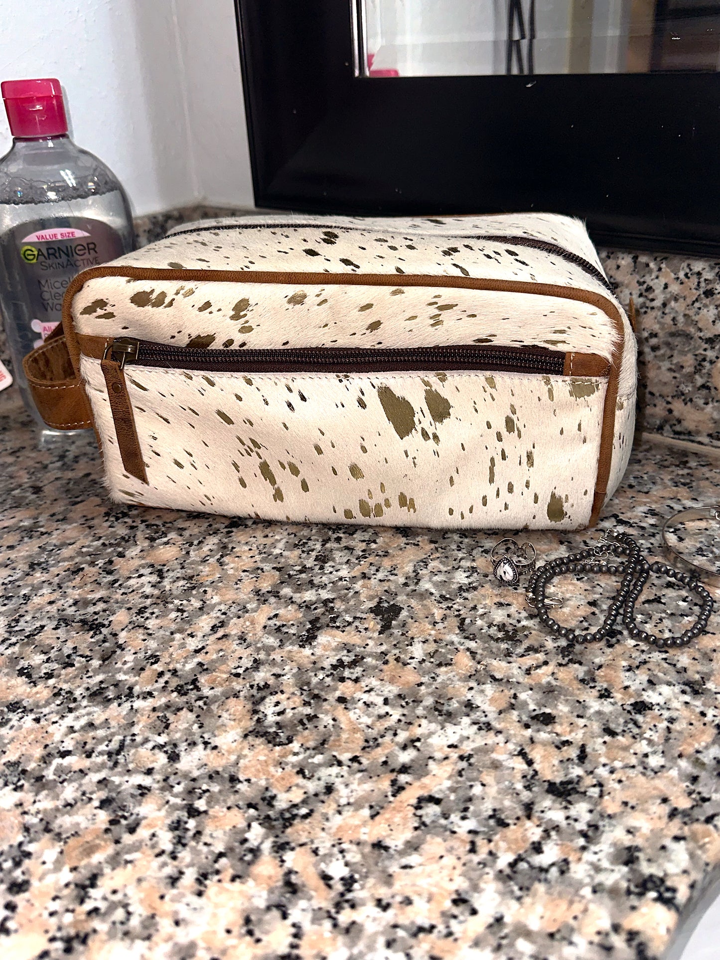 Cowhide Frontier Makeup bag